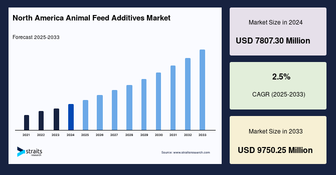 North America Animal Feed Additives Market Size