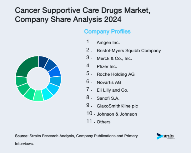 Cancer Supportive Care Drugs Market Share of Key Players
