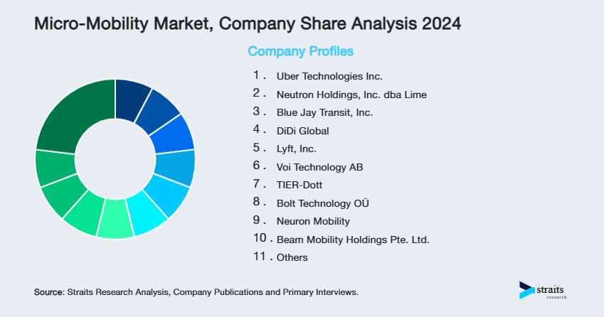 Micro-Mobility Market Share of Key Players